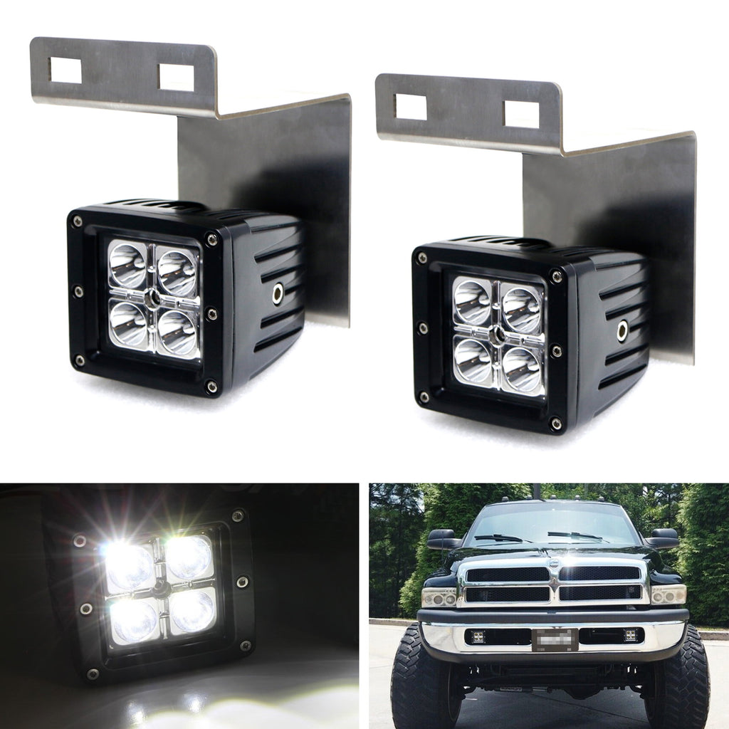 Dodge RAM 1500, 94-02 2500 3500 Pod Light Kit w/ Brackets, Wirings
