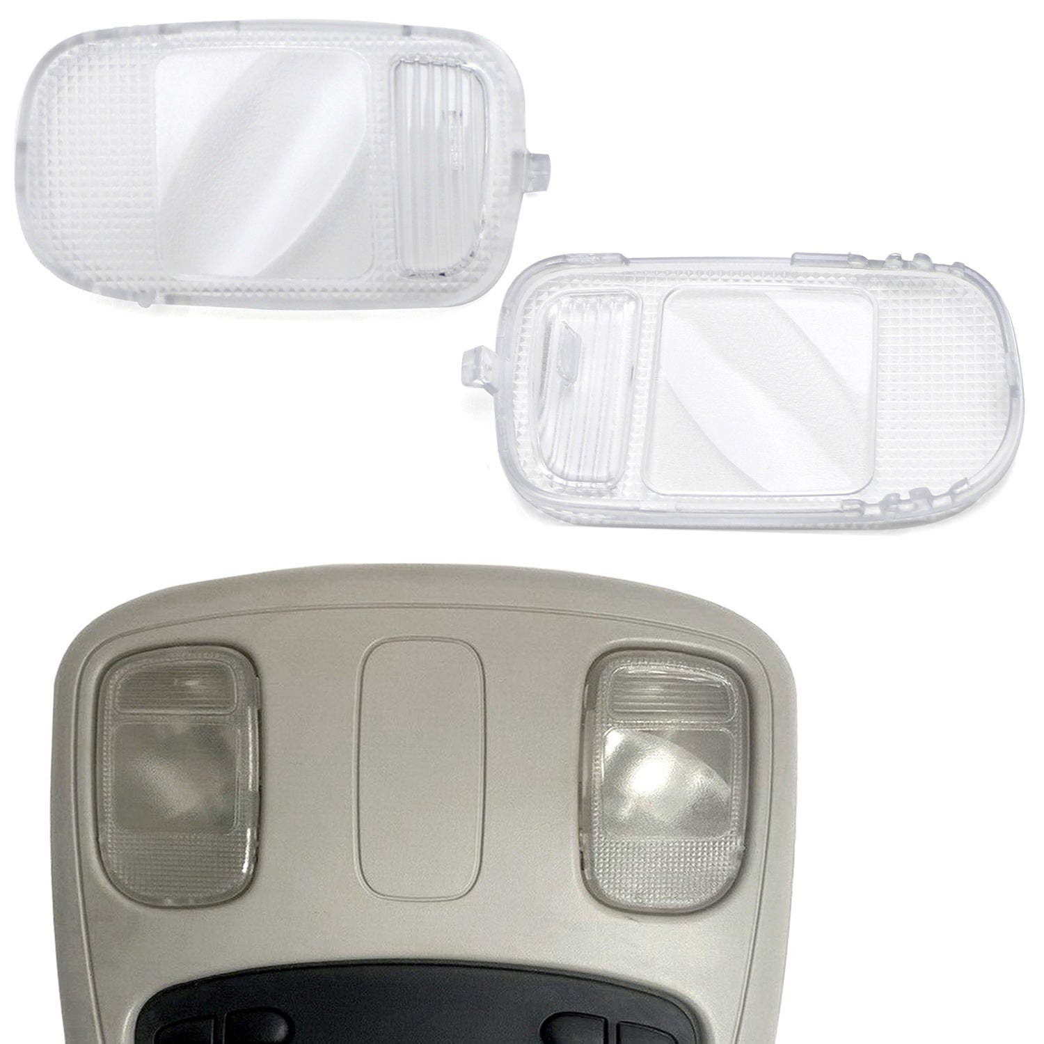 Overhead Console Dome Map Light Lens Cover – Fits 2002-2008 Dodge Ram 1500 2500 3500