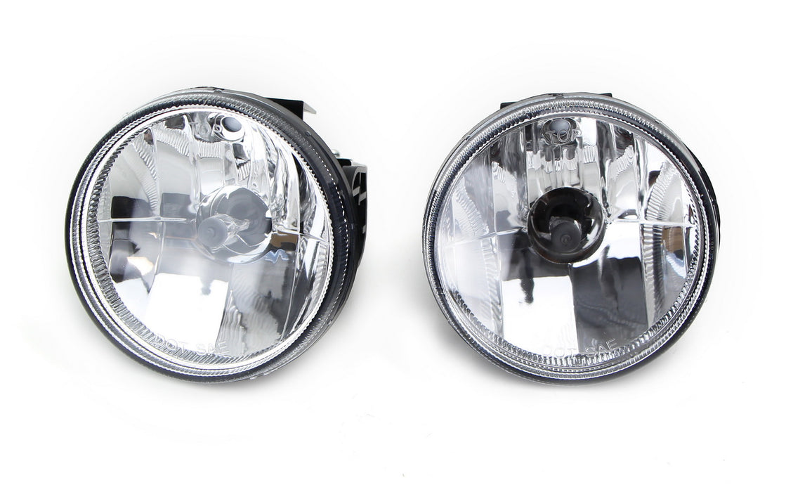 Complete Clear Lens Fog Lights w/ H3 Halogen Bulbs For 99-02 Dodge RAM 1500 2500