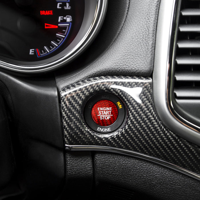 GT-Line Style Red Real Carbon Fiber Engine Push Start Button For Kia Stinger K5