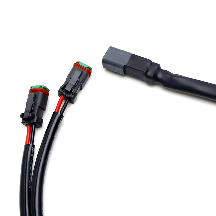 20" Dual Output 2-Way Deutsch DT DTP Splitter Cable For Dual LED Pod Light Kit..