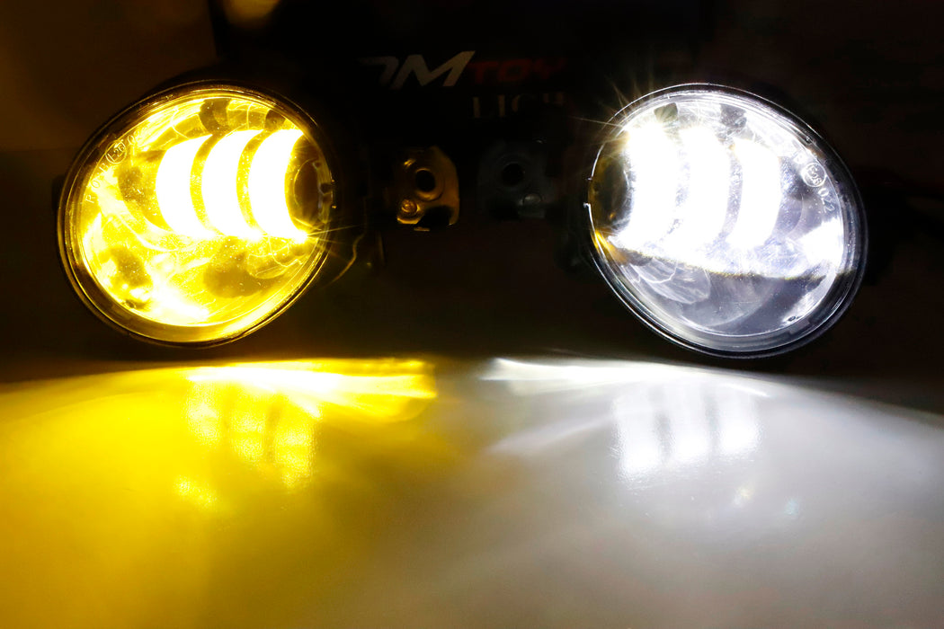 White/Yellow Dual Color 20W High Power LED Fog Light Kit For Honda Nissan Subaru