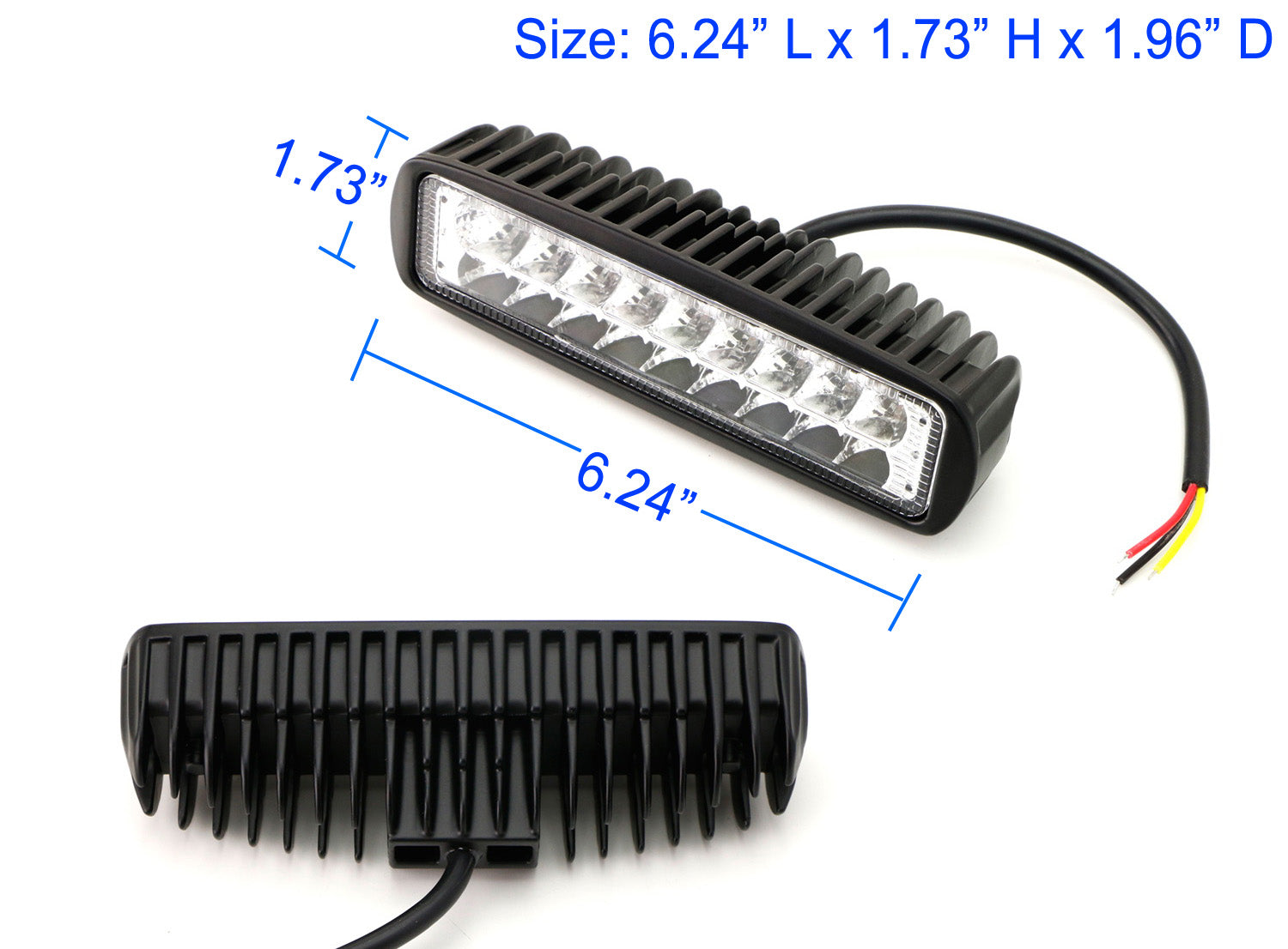 10W White/Amber DualColor Mini LED Light Bars For Car Truck SUV ATV U