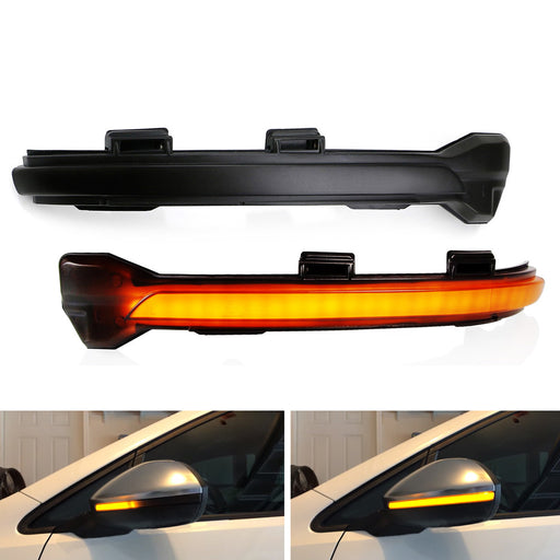 Smoked Side Mirror Sequential Blink Turn Signal Light For 15-22 VW MK7 Golf GTI