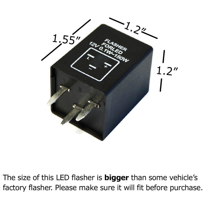 Led Bulb Relay 3-Pin EP28 Electronic LED Flasher Relay Fix Turn Signal Bulbs Hyper Fl ...