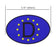 Pair 3.75" 95mm Europe-D Stickers For European Car Windshield Bumper Fender