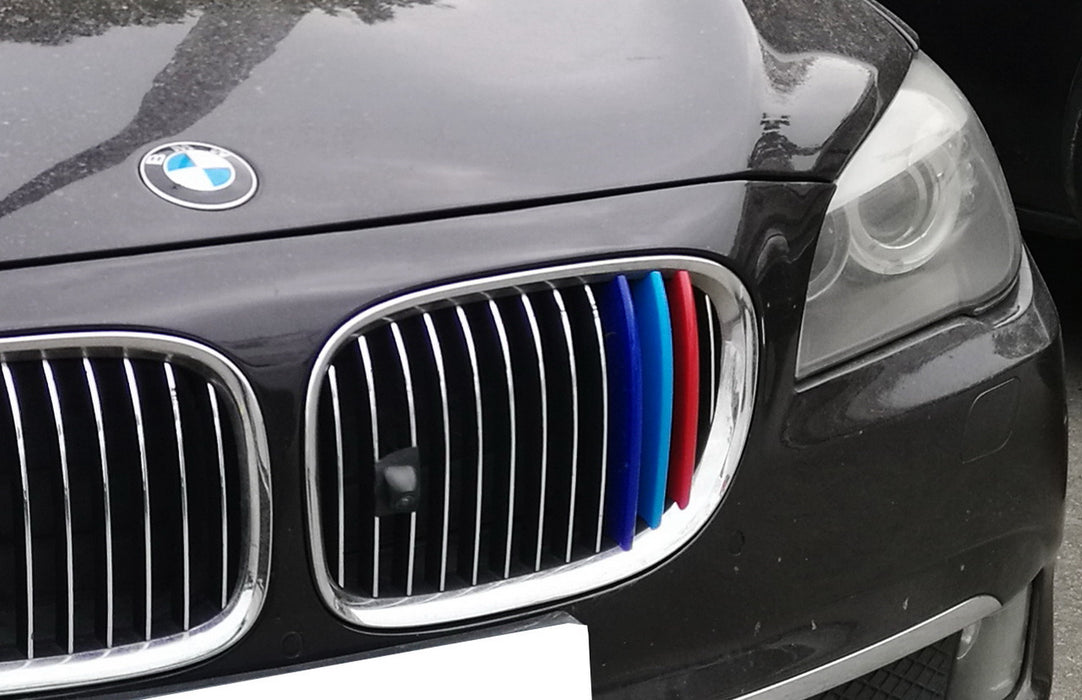 ///M-Color Grille Insert Trims For 13-15 BMW 7 Series w/9 Standard Grille Beams