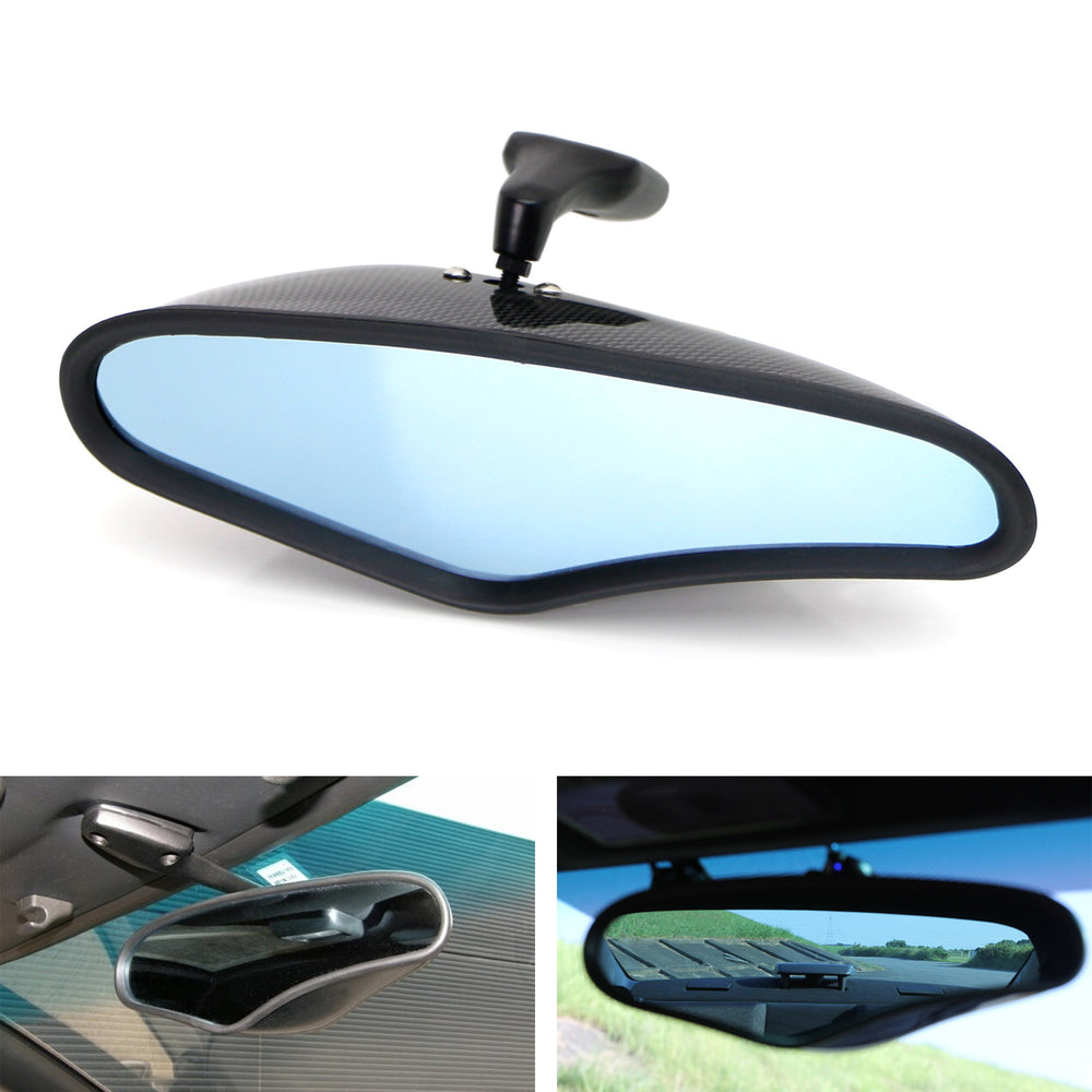 Black Interior Rearview Mirror w/Blue Glass For Acura Honda Mazda Toyota Nissan Black Interior Rearview Mirror w/Blue Glass For Acura Honda Mazda Toyota Nissan