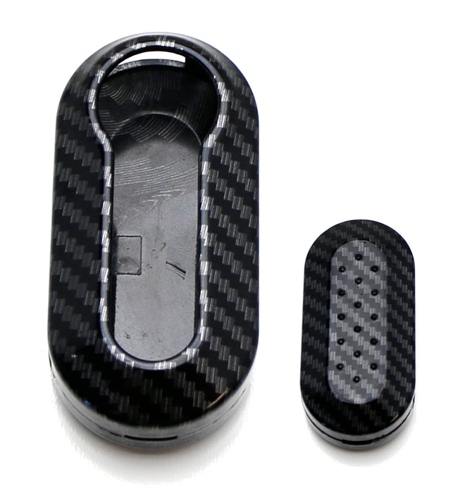Gloss Key Fob Shell Cover For FIAT 500 500L 500X Abarth 3-Button Folding Key