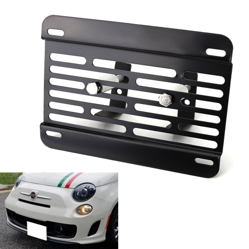 No Drill Front Grille Mesh Mount License Plate Relocator For 13-19 Fiat 500 500e