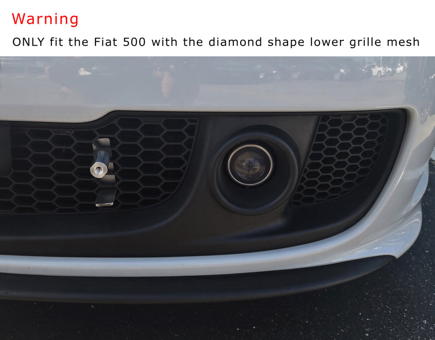 No Drill Front Grille Mesh Mount License Plate Relocator For 13-19 Fiat 500 500e
