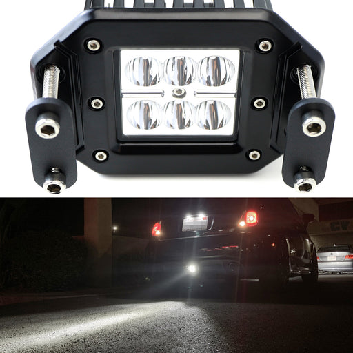 White 24W LED Rear Bumper Center Backup Reverse Light For 13-19 Fiat 500 Abarth