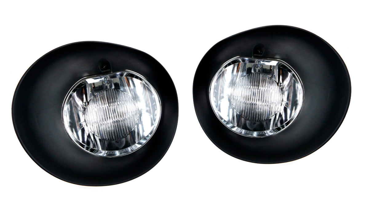 Clear Lens Fog Lights w/White LED Bulbs, Cover/Wire For Dodge RAM 1500 2500 3500