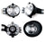 Clear Lens Fog Lights w/White LED Bulbs, Cover/Wire For Dodge RAM 1500 2500 3500