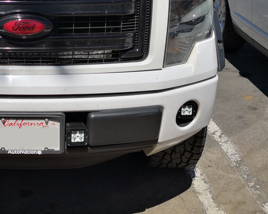 40W CREE LED Pods w/ Foglights Location Bracket, Wirings For 06-14 Ford F150 40W CREE LED Pods w/ Foglights Location Bracket, Wirings For 06-14 Ford F150