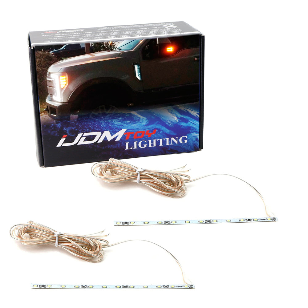 thumbnail image 2 of IJDMTOY White LED Side Fender Emblem Background Illumination Kit For 2021+ Ford F150 2 of 5