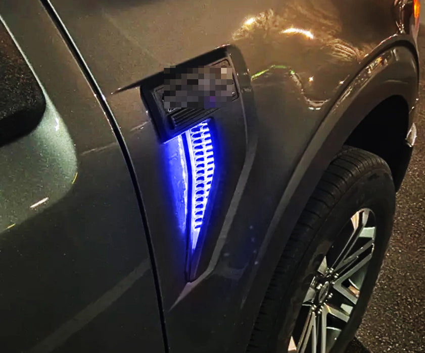 Blue LED Background Illumination Lighting For 2021+ Ford F150 Side Fender Emblem