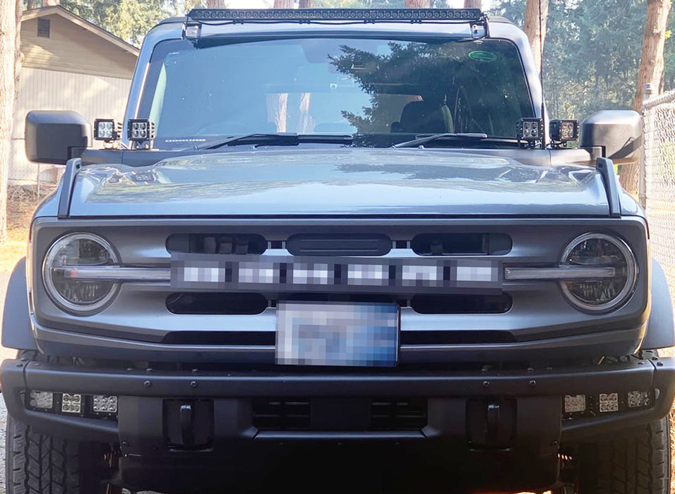 Dual 3" LED Pods A-Pillar Lighting Kit w/Bracket, Wiring For 21-up Ford Bronco