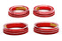 Red Aluminum AC Climate Control & Audio Volume Knob Rings For Ford 20-up Escape