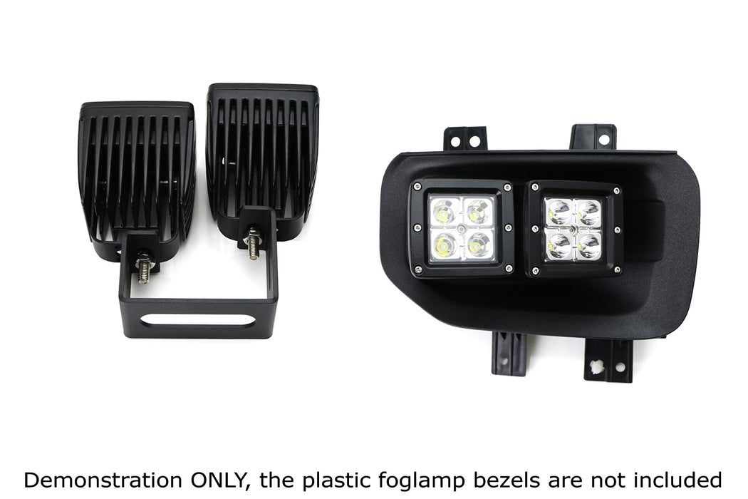 80W Dual LED Pod Lights w/ Foglight Opening Mount, Wires For Ford F150 F250 F350