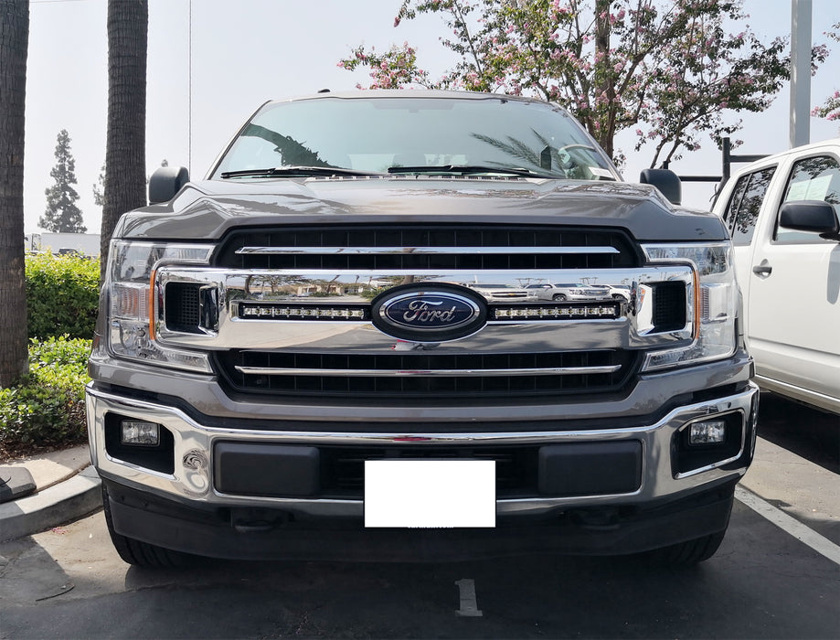 Front Grille LED Light Bar w/ Front Grill Mount, Wire For 18-20 Ford F150 XL XLT