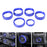6pc Blue AC Stereo Volume/Tune Trailer Switch Knob Ring Covers For 2017-20 F250