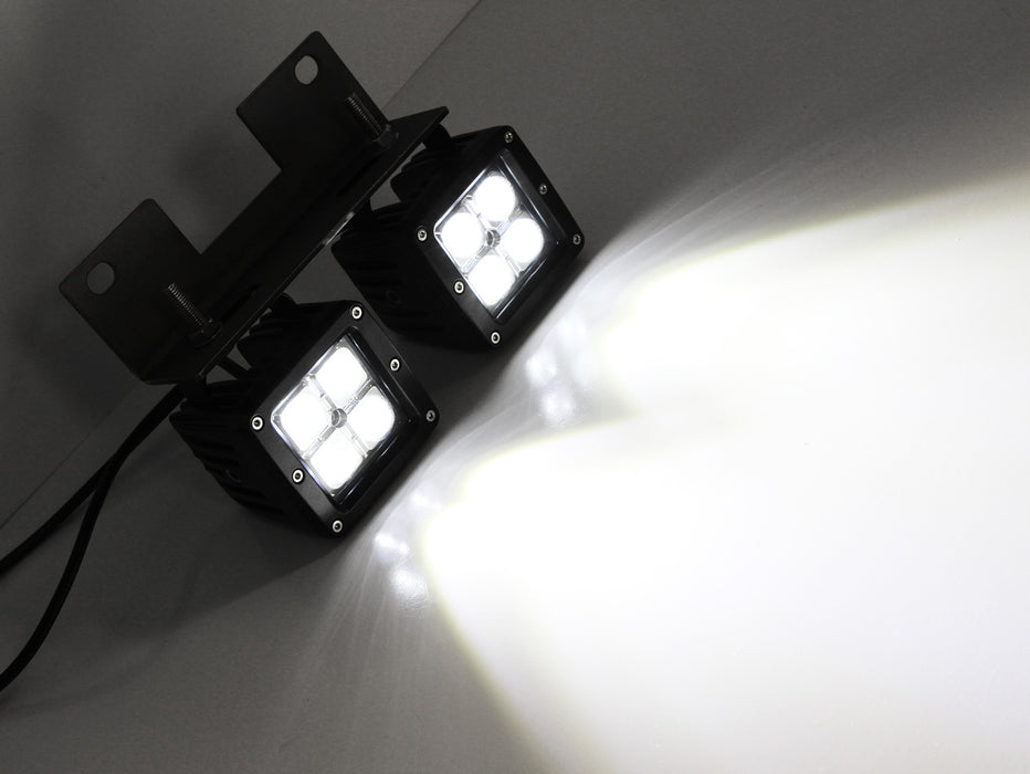 Raptor Style 80W Dual CREE LED Pods w/Foglamp Bracket/Wiring For 04-06 iJDMTOY.com Raptor Style 80W Dual CREE LED Pods w/Foglamp Bracket/Wiring For 04-06 iJDMTOY.com