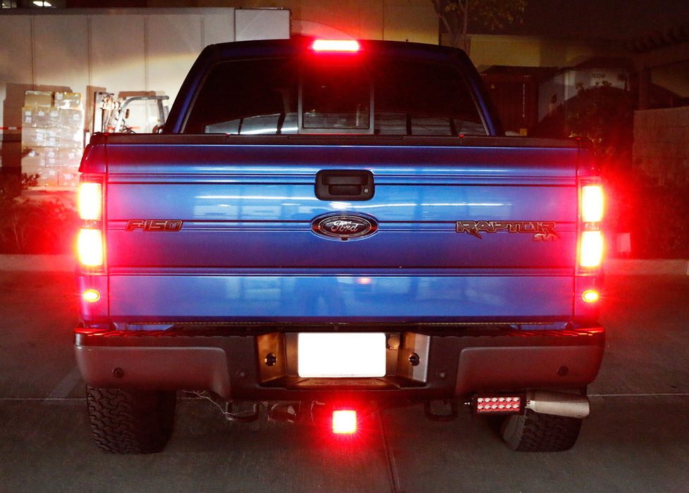 Red Lens LED High Mount Tail Light, Reverse, Rear Fog Lamp For Ford F150