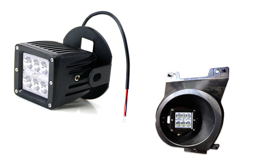 White 24W LED Pod Light Kit w/ Fog Lamp Bracket/Wirings For 2006-2014 Ford F150