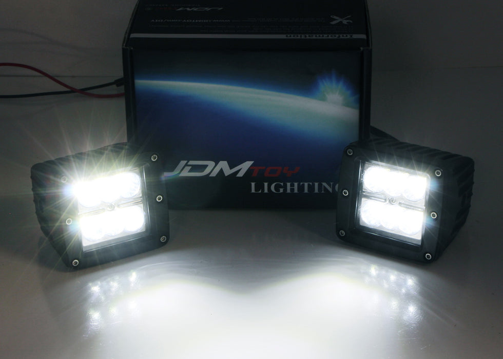 White 24W LED Pod Light Kit w/ Fog Lamp Bracket/Wirings For 2006-2014 iJDMTOY.com White 24W LED Pod Light Kit w/ Fog Lamp Bracket/Wirings For 2006-2014 iJDMTOY.com