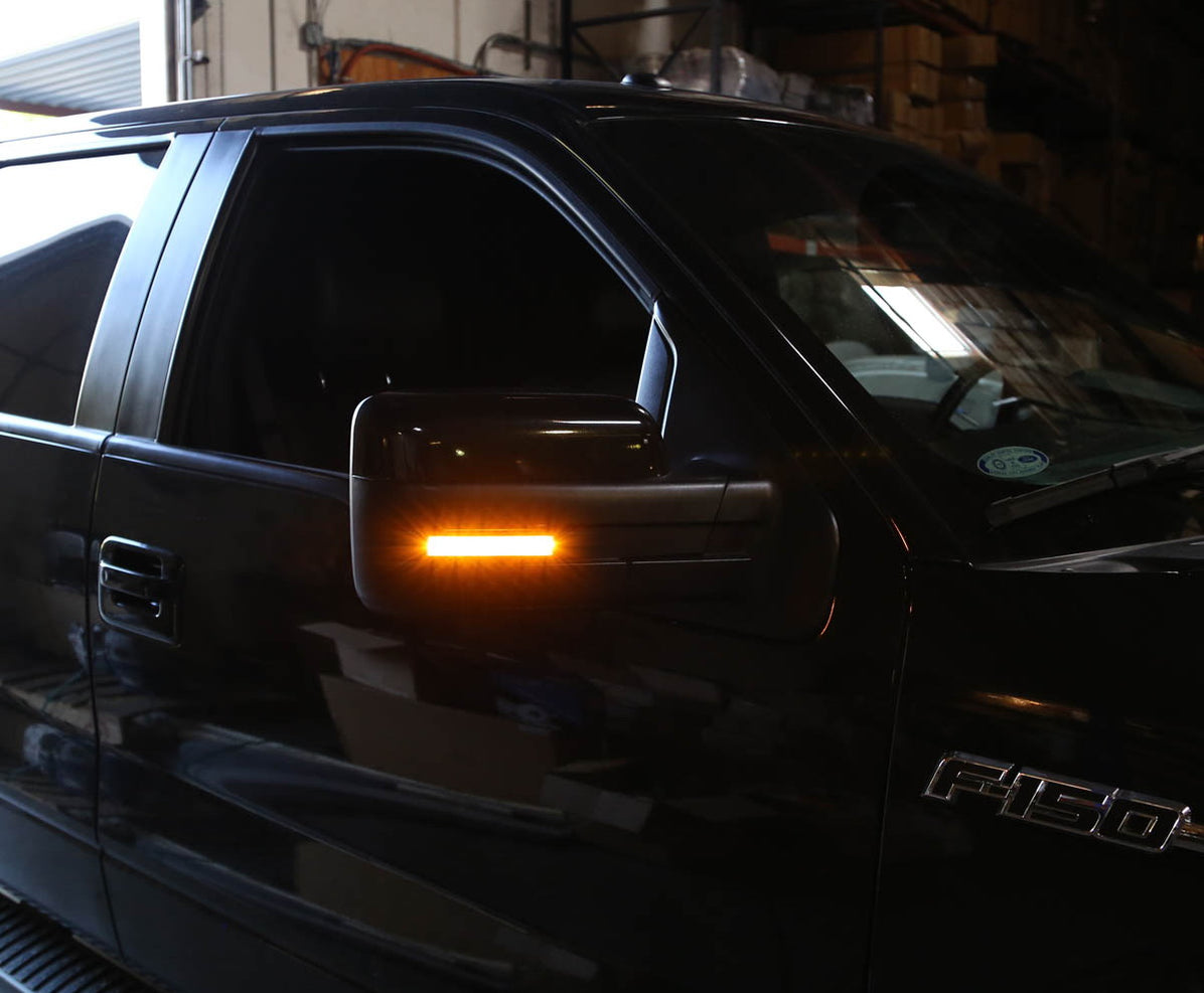Clear Lens Amber LED Side Mirror Marker Lights For F-150, SVT Raptor ...