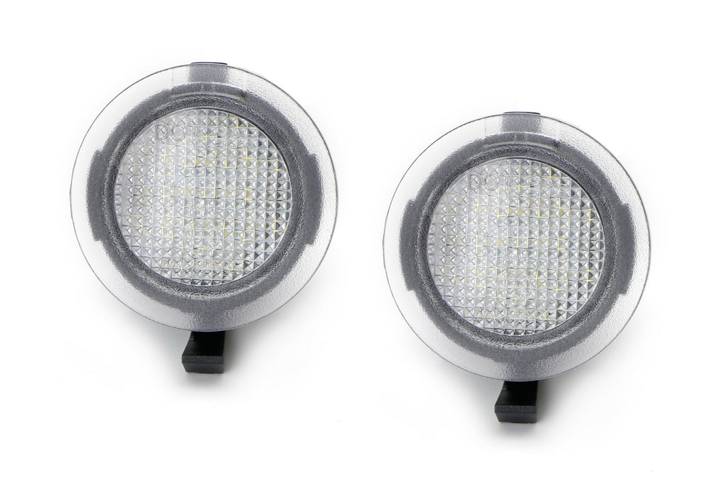 IJDMTOY Ice Blue LED Under Mirror Puddle Lights For Ford F-150, Raptor, Edge, Explorer, Lincoln Navigator & More - 18 SMD LEDs Per Light