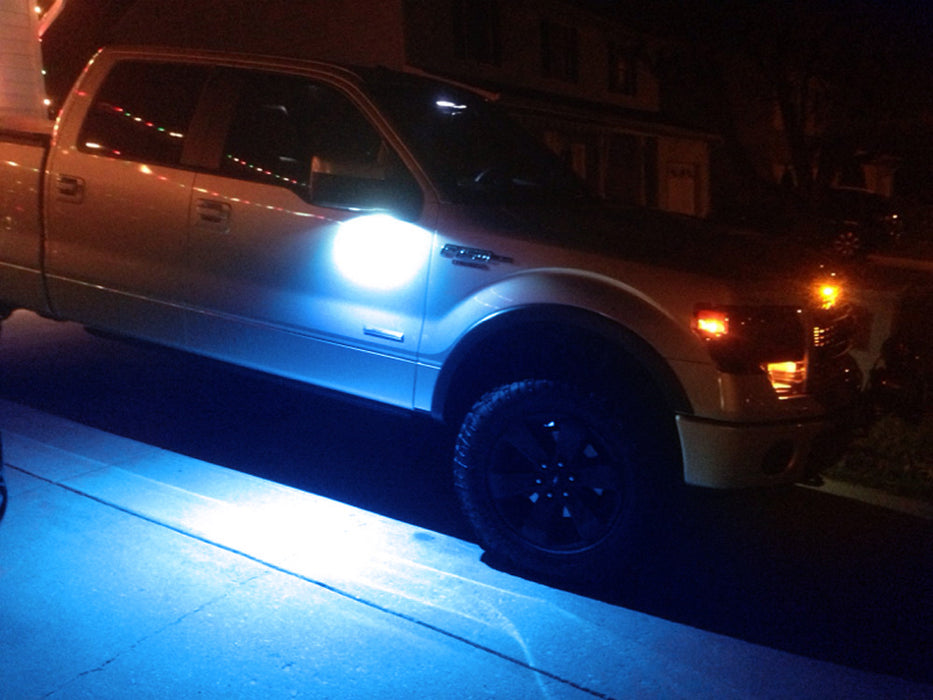 Blue Full LED Side Mirror Puddle Lights For Ford F150 Raptor Edge Flex Taurus...