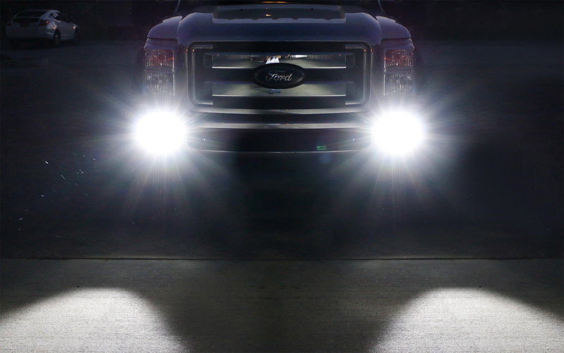 Smoked Lens White 40W CREE LED Fog Light Kit For Ford F-250 F-350 F450 Excursion