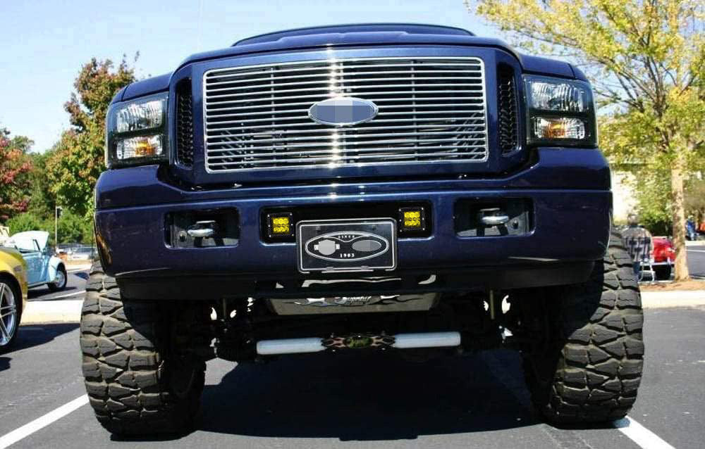 Yellow 24W LED Lower Grille Fog Light w/Bracket/Wirings For 05-07 Ford F250 F350