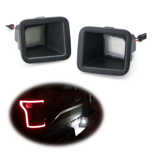 OE-Fit White 3W LED License Plate Light Kit For 17-up Ford F250 F350 Super Duty