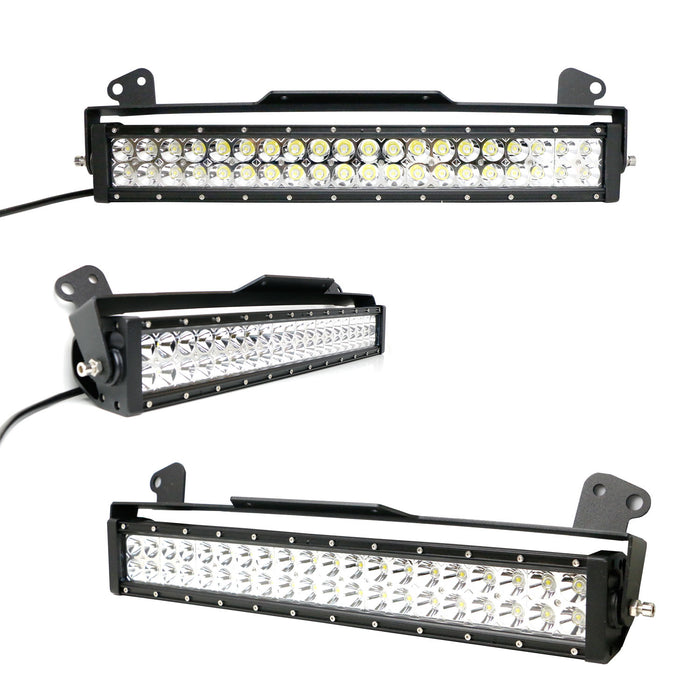 120W Double-Row LED Light Bar w/ Bracket Wiring Switch For 11-16 F250 F350 F450