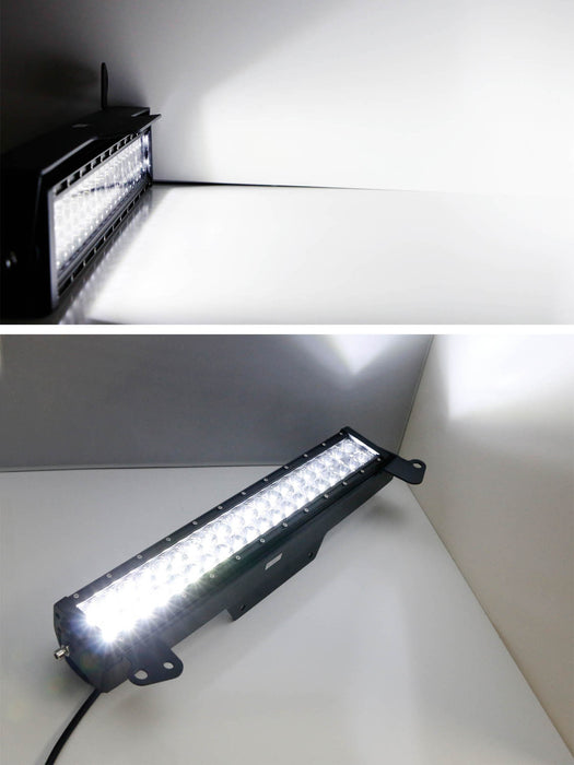 120W 20" LED Light Bar w/ Lower Bumper Bracket Wiring For 2011-16 Ford F250 F350