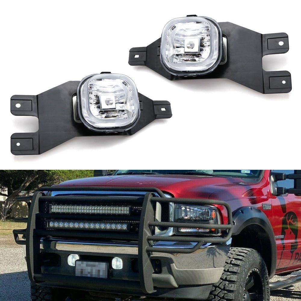 Clear Lens Fog Light Kit w/ 9145 Halogen Bulbs For Ford F250 F350 F450 ...
