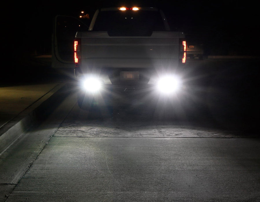 Dual 7" LED Light Bars w/Rear Bumper Mount, Wiring For 2011-16 Ford Super Duty