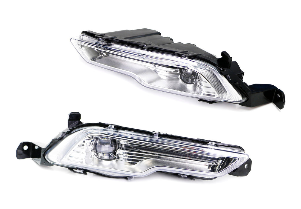 Left/Right OEM-Spec LED Fog Lamps w/ Wire For 17-18 Ford Fusion, 18-up Explorer