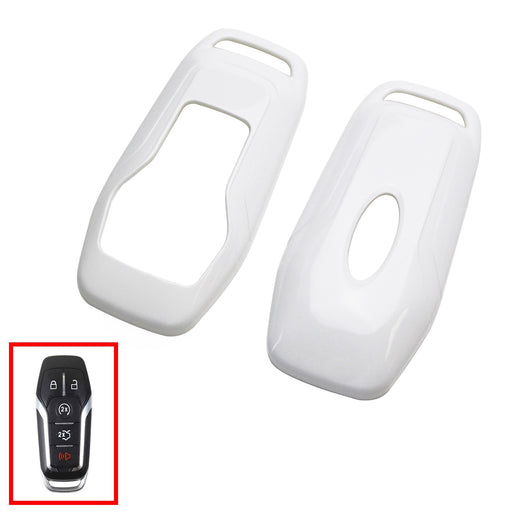 Pearl White Key Fob Shell Cover For Ford or Lincoln Intelligent Access Smart Key