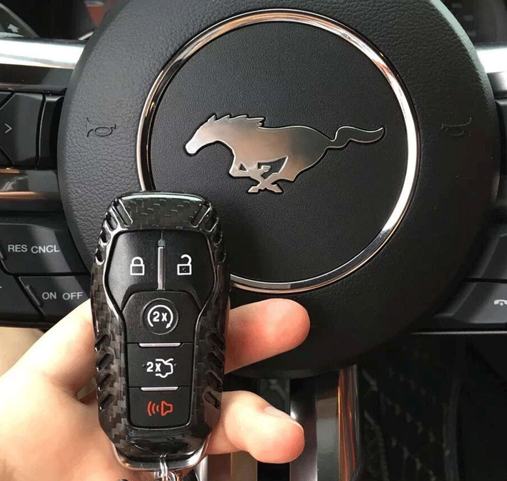 Fiber Key Real Carbon Fiber Key Fob Shell Cover For Ford Lincoln Intelligent Acc ...