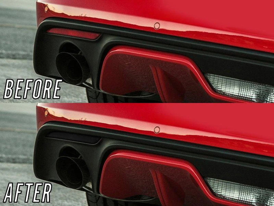 OE-Spec Black Smoked Lens Rear Bumper Reflector Lenses For 2015-17 Ford Mustang