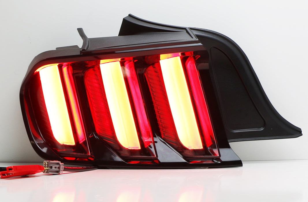 Full LED Taillight Lamps w/Dynamic Sequential Turn Signal For 15-20 Ford Mustang