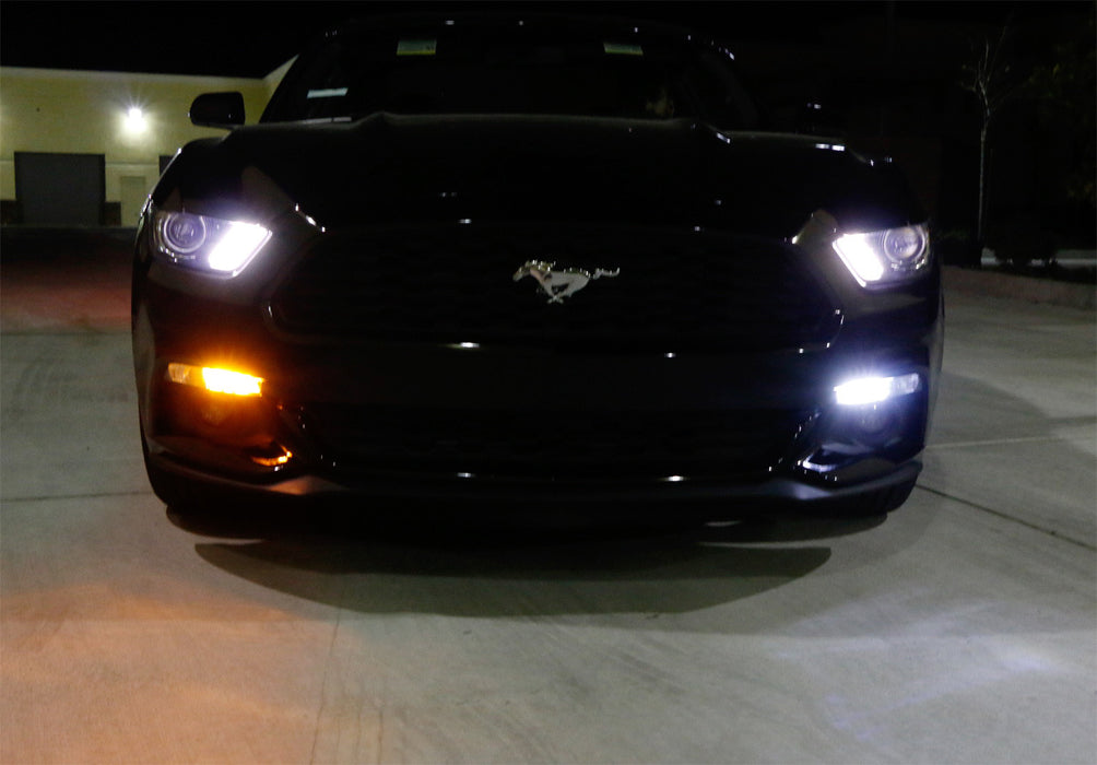 Switchback LED Turn Signal Light Bulbs w/ LED Parking Lights For 2015-17 Mustang