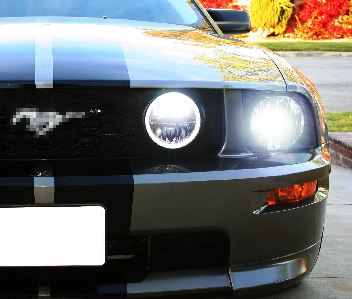 30W Rally Racing Style Grille Fit LED Halo Ring Fog Lamp For 05-09 For ...