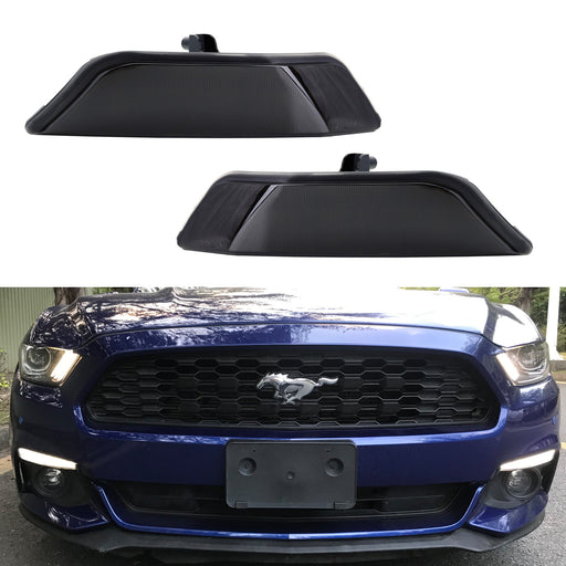 Smoke Turn Signal Replace LED DRL Kit For 15-17 Mustang w/Amber Sequential Blink