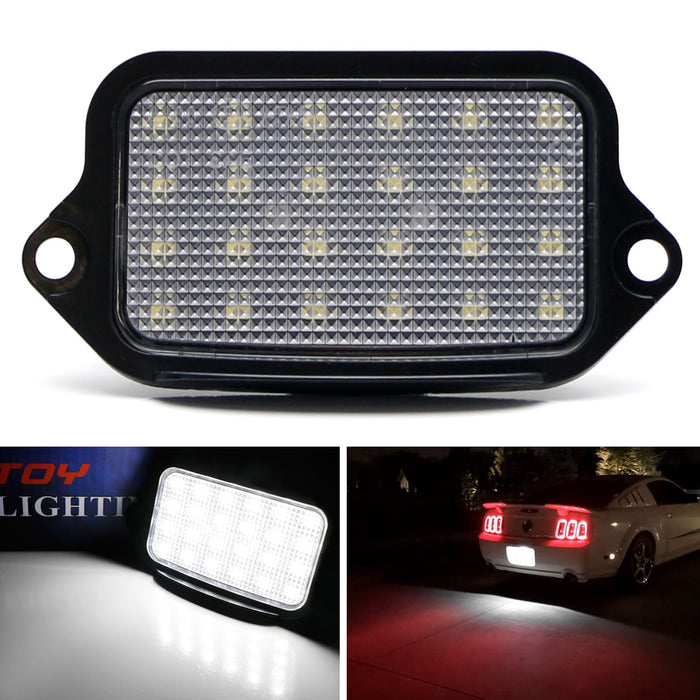 OE-Fit 24-SMD Full LED License Plate Lights For 05-09 Gen5 Pre-LCI Ford Mustang