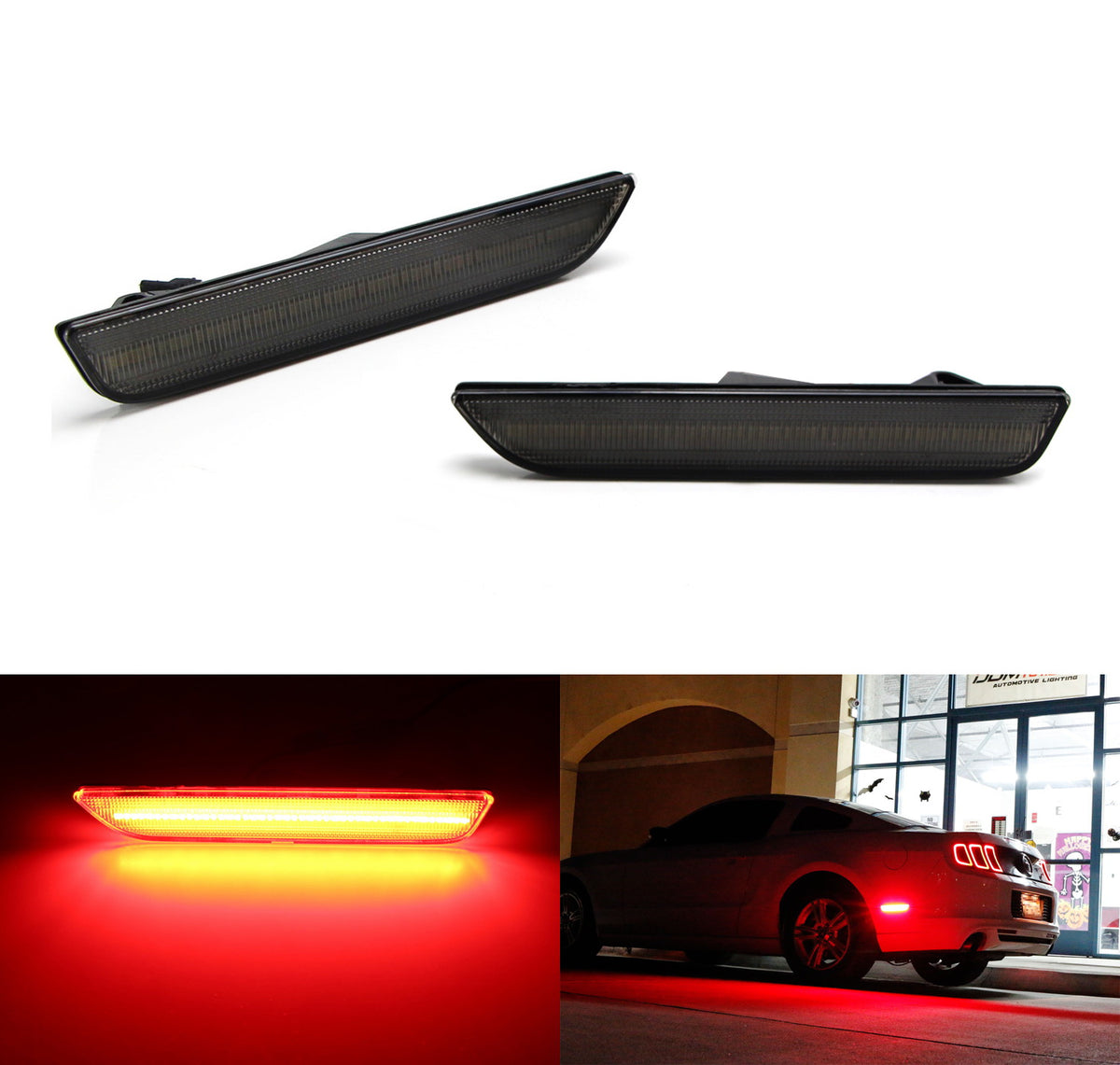 Red Lens LED Rear Bumper Side Marker Lights For Italy - Foto 9
